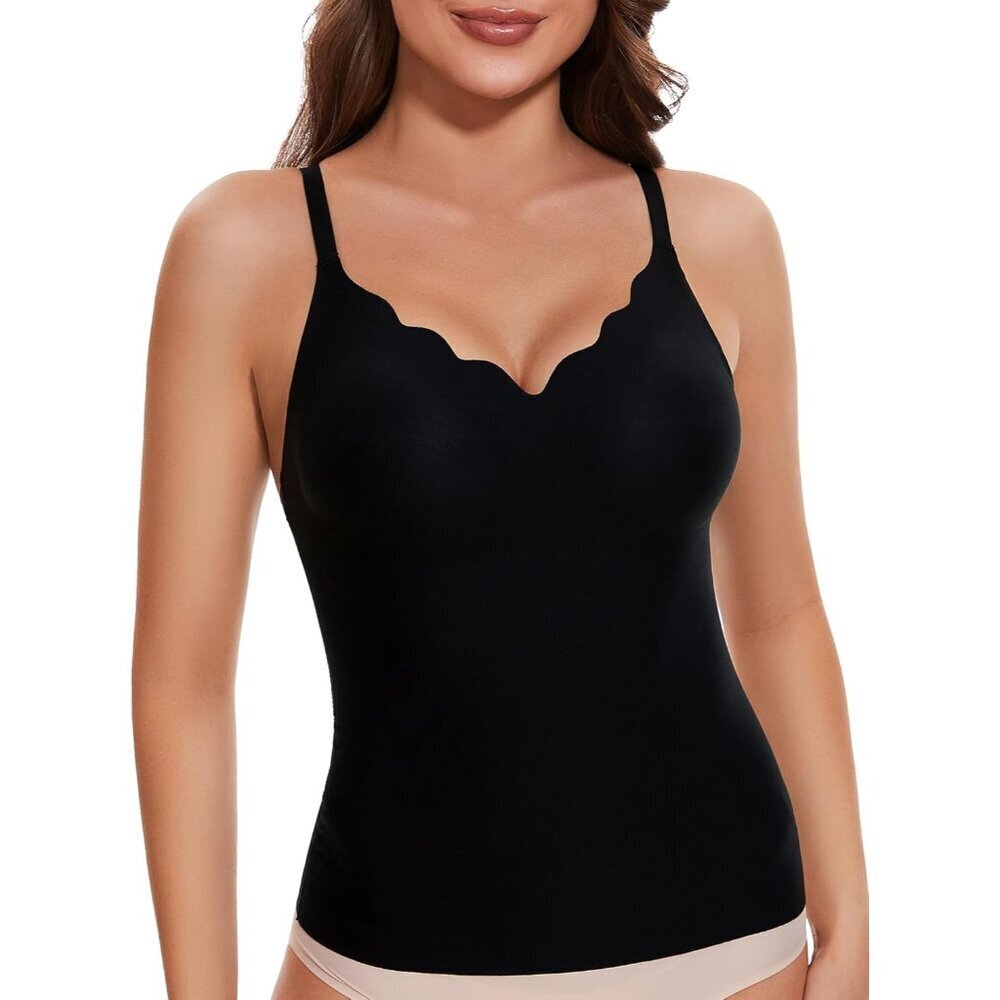 Seamless Camisole Tank Top with Built-in Bra Women’s Summer Plus Size